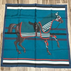 Equestrian Themed Silk Scarf